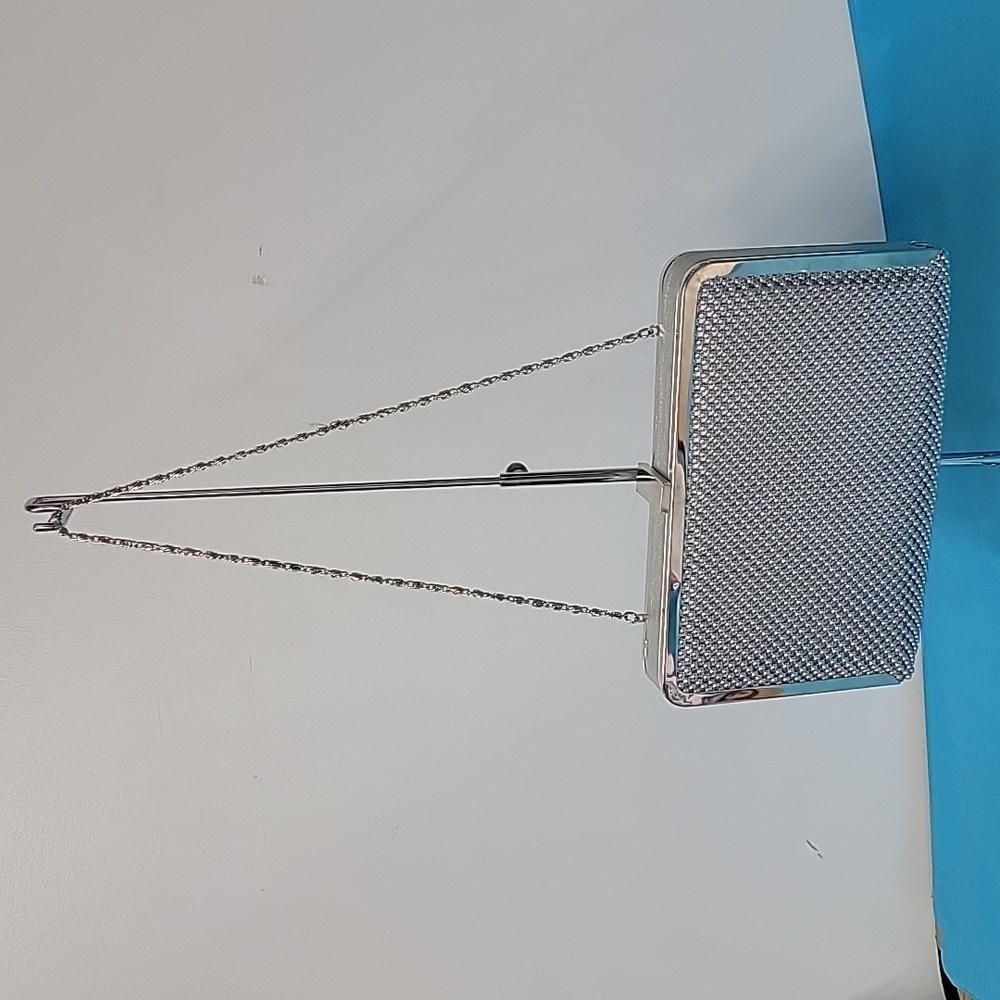 LULU TOWNSEND Dressy Purse/Designer Shoulder Bag Two Tons Silver Gold Evening